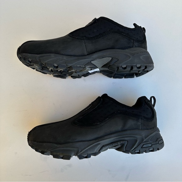 Skechers Shoes Mens 11 Wide EW Black Stamina Approach Slip on Nubuck Leather - Picture 4 of 8